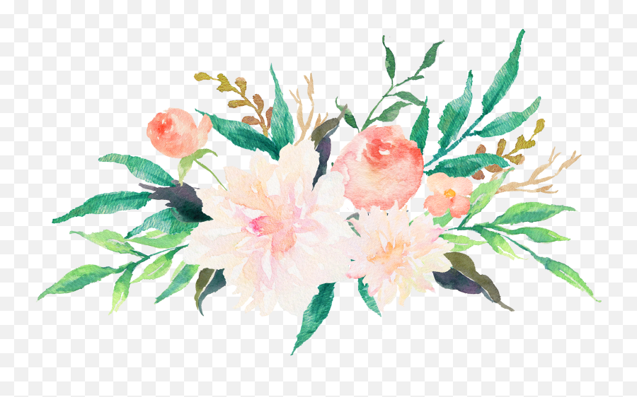 Pastel Watercolor Flowers Png - Pale Pink Watercolor Flower Emoji,Watercolor Flowers Png