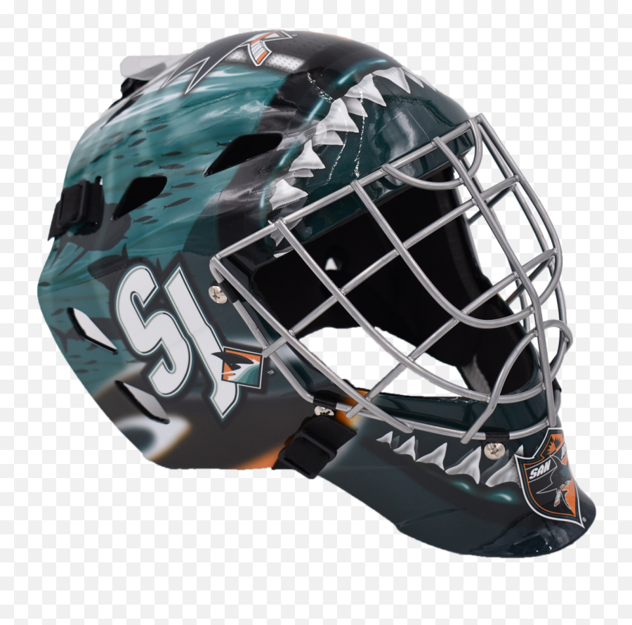 San Jose Sharks 1500 Goalie Face Mask - Sharks Pro Shop Emoji,Hockey Mask Png
