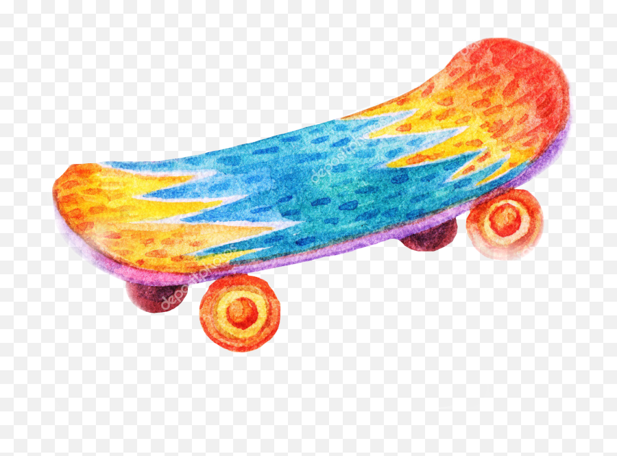 Skateboard Colorful Freetoedit - Skateboard Clipart Full Emoji,Skateboarding Clipart