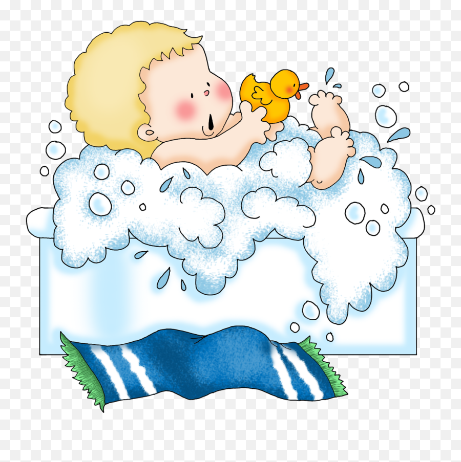 Baby Bath - Happy Emoji,Bath Clipart