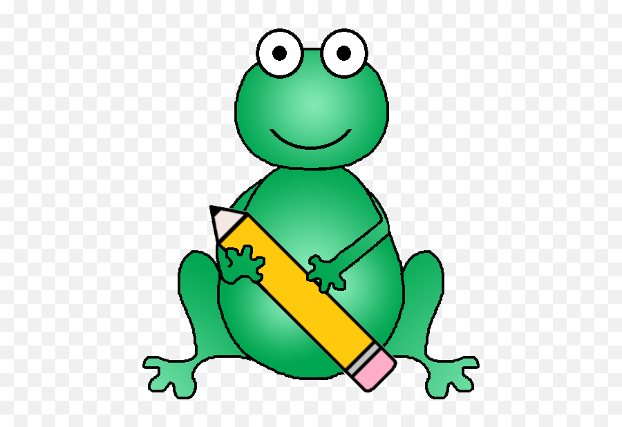 School Frog Clipart - Clipart Suggest Emoji,Cute Frog Clipart Black And White
