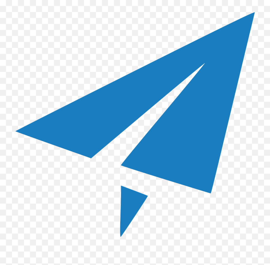 A Logo With A Blue Paper Airplane - Logo With Paper Airplane Emoji,Airplane Logo
