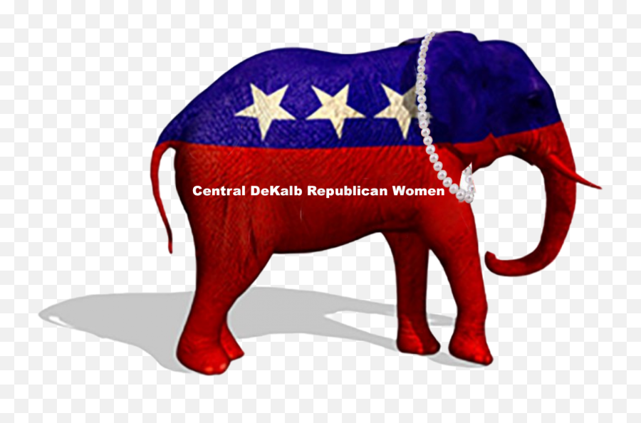 Central Dekalb Republican Women U2013 Member Of The Georgia - Animal Figure Emoji,Republican Elephant Logo