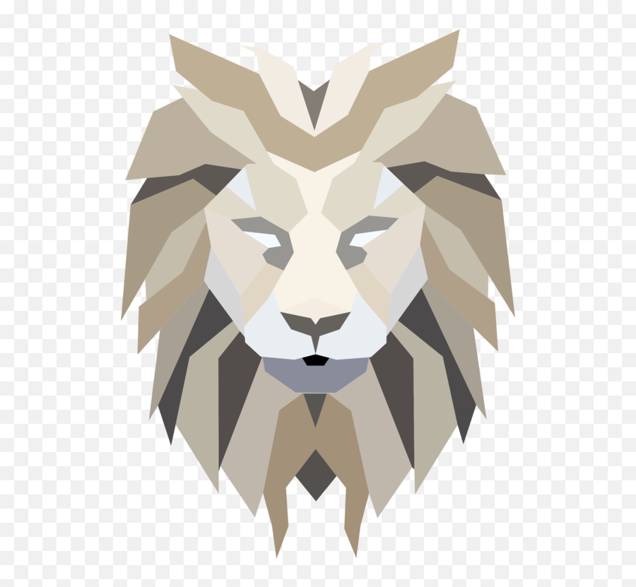 Head Small To Medium Sized Cats Art Png - Lion Symmetry Emoji,Lion Head Clipart