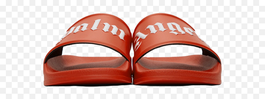 Palm Angels Red Logo Slides Size 43 Winter 2020 - Open Toe Emoji,Google Slides Logo