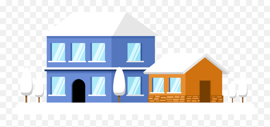 House Winter Landscape Clipart Free Download Transparent - Language Emoji,Landscape Clipart