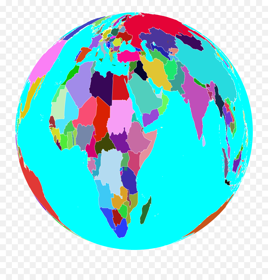 Clipart World Globe 6 - Colorful World Globe Png Download Colorful Vector Globe Png Emoji,Globe Png