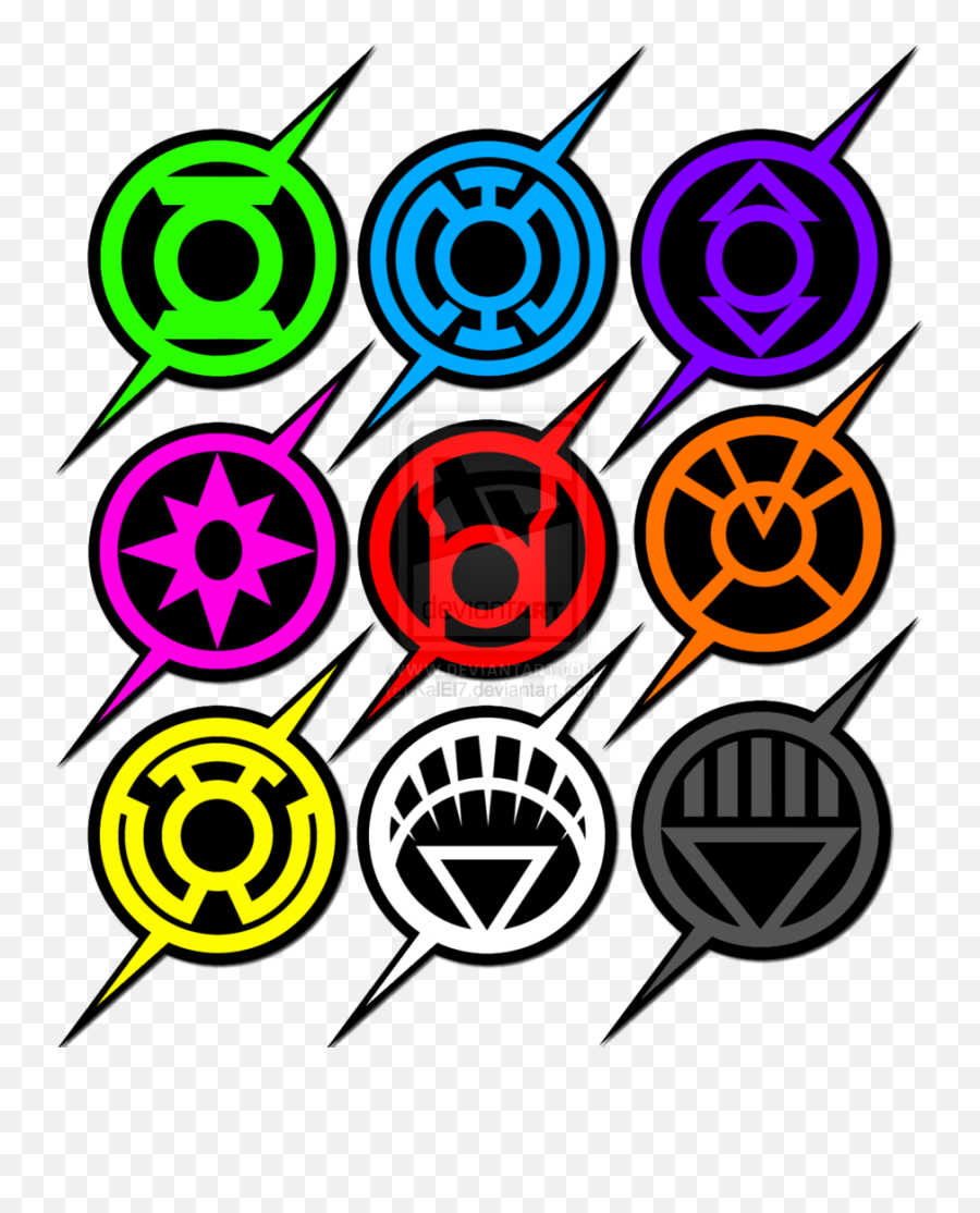 The Flash Lantern Corp Logo Spectrum By Kalel7 On Deviantart - Green Lantern Blue Flash Logo Emoji,The Flash Logo