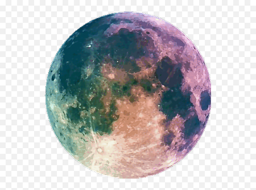 Supermoon Full Moon Lunar Phase Blue - Transparent Colorful Moon Png Emoji,Blue Moon Png