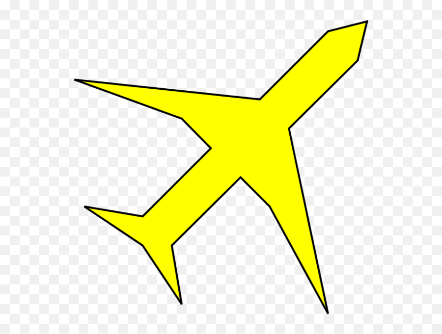 Yellow Plane Clip Art - Plane Clipart Yellow Emoji,Yellow Clipart