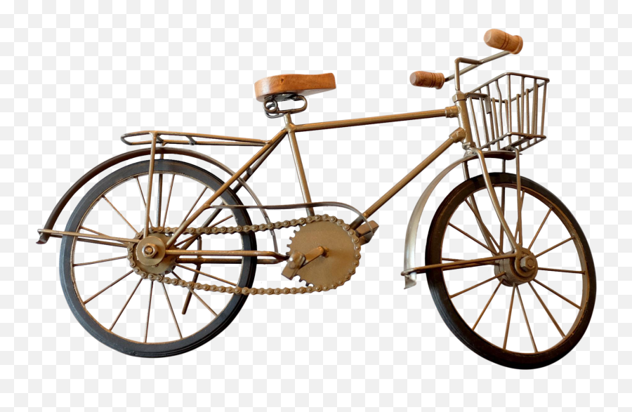 Vintage Bicycle Figurine Chairish - Hybrid Bicycle Clipart Transparent Vintage Bicycle Png Emoji,Bicycle Clipart