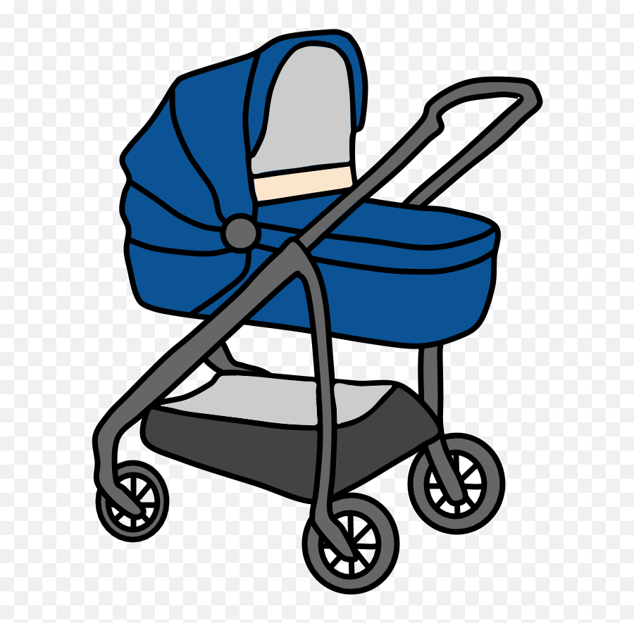 Stroller Blue Cover Basket Emoji,Baby Carriage Clipart