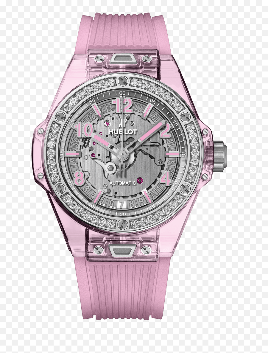 Big Bang One Click Pink Sapphire Diamonds 39 Mm - Hublot Pink Emoji,Pink Facetime Logo