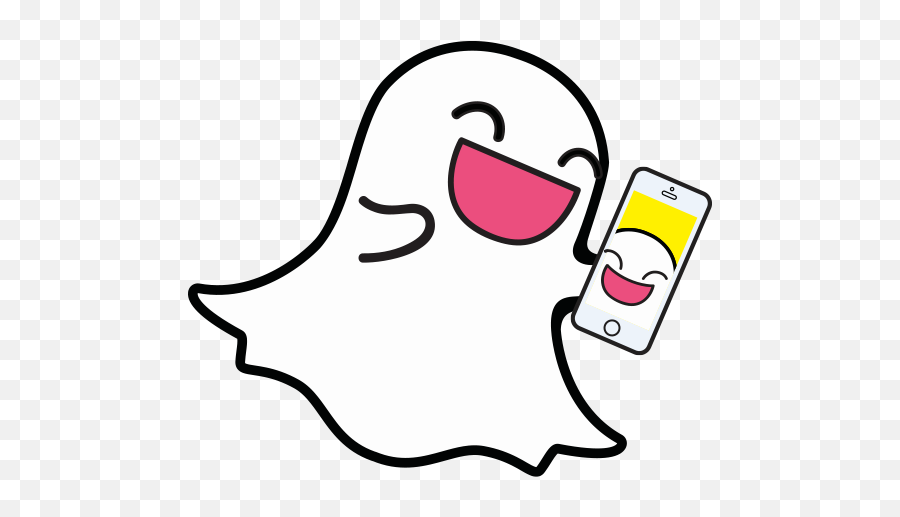 Download Ghost With Phone Illustration - Snapchat Ghost Logo Emoji,Ghost Logo Png