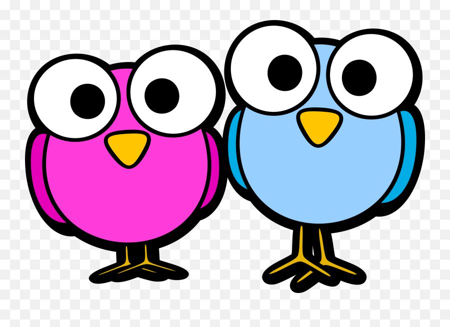 Clipart - Googley Eye Birdies Cartoon Clip Art Cartoon Clipart Bird Emoji,Eyes Clipart