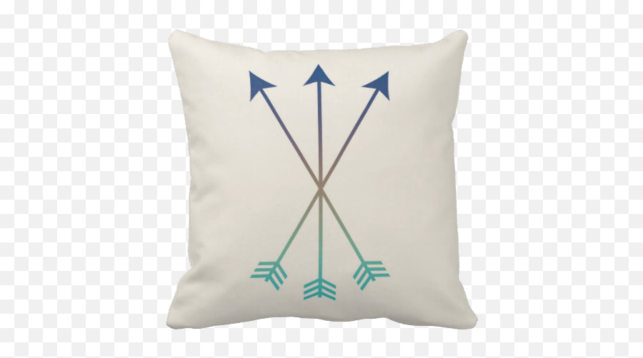 Arrows Modern Tribal Watercolor Art Navy And Blue Pillow Emoji,Tribal Arrows Png