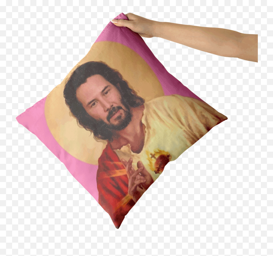 Saint Keanu Reeves Cushion Cover Printing Throw Pillow Case Cushion Cover Home Decoration Pillowcase Personalized Gift Emoji,Keanu Reeves Transparent