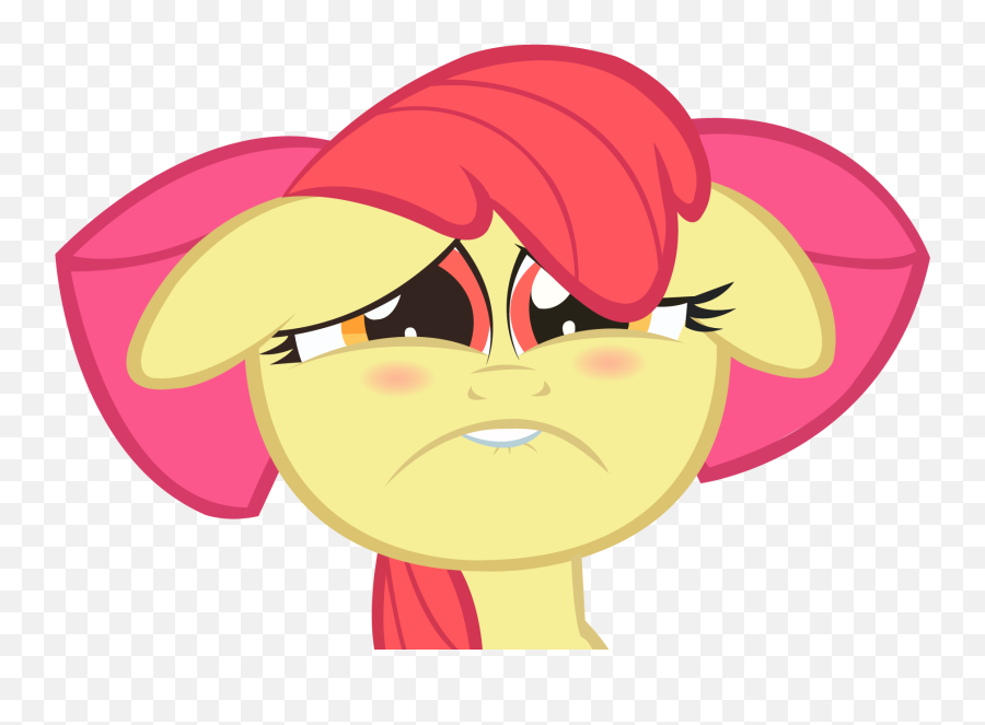 My Little Pony - Apple Bloom Sad Face Transparent Cartoon Apple Bloom My Little Pony Edits Emoji,Sad Face Clipart