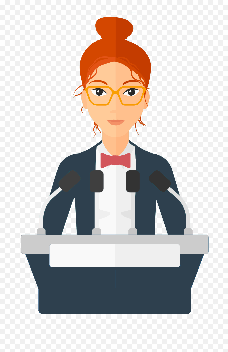 Cartoon Girl Public Speaking - Cartoon Public Speaking Clipart Emoji,Speaking Clipart