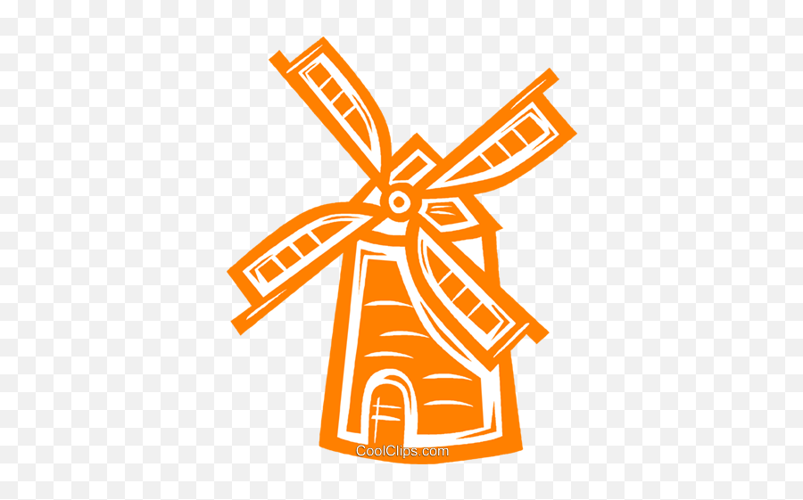 Dutch Windmill Royalty Free Vector Clip - Dutch Windmill Png Clipart Emoji,Windmill Clipart
