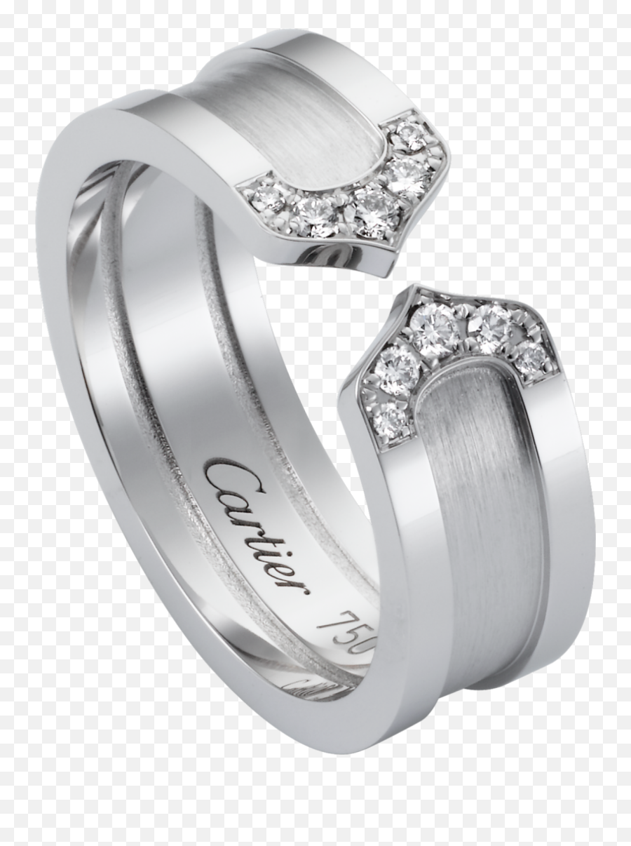 Logo Ring White Gold Rings Rings Jewelry - Wedding Ring Emoji,Cartier Logo