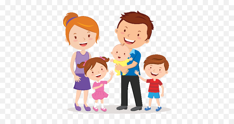 Download Happy Family Cartoon Clipart Png Image With No - Transparent Background Family Cartoon Png Emoji,Cartoon Clipart