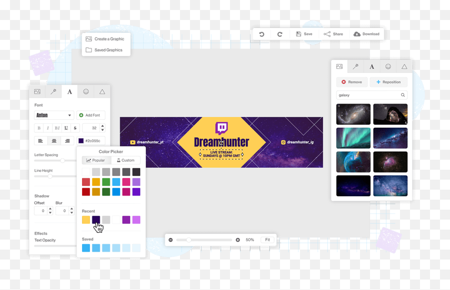 Online Twitch Banner Maker - Free U0026 Easy To Use Snappa Online Banner Maker Emoji,Logo Design Online Free Without Registration