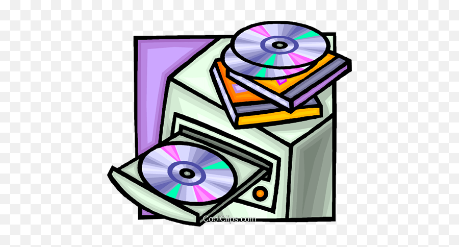 Computer With A Cd Rom Drive Royalty - Dvds Clipart Emoji,Cd Clipart