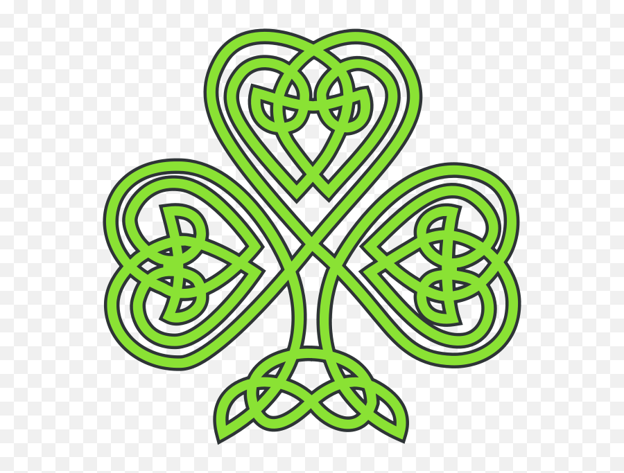 4 Leaf Clover Clipart Of Shamrocks And - Clip Art Celtic Shamrock Emoji,Clover Clipart