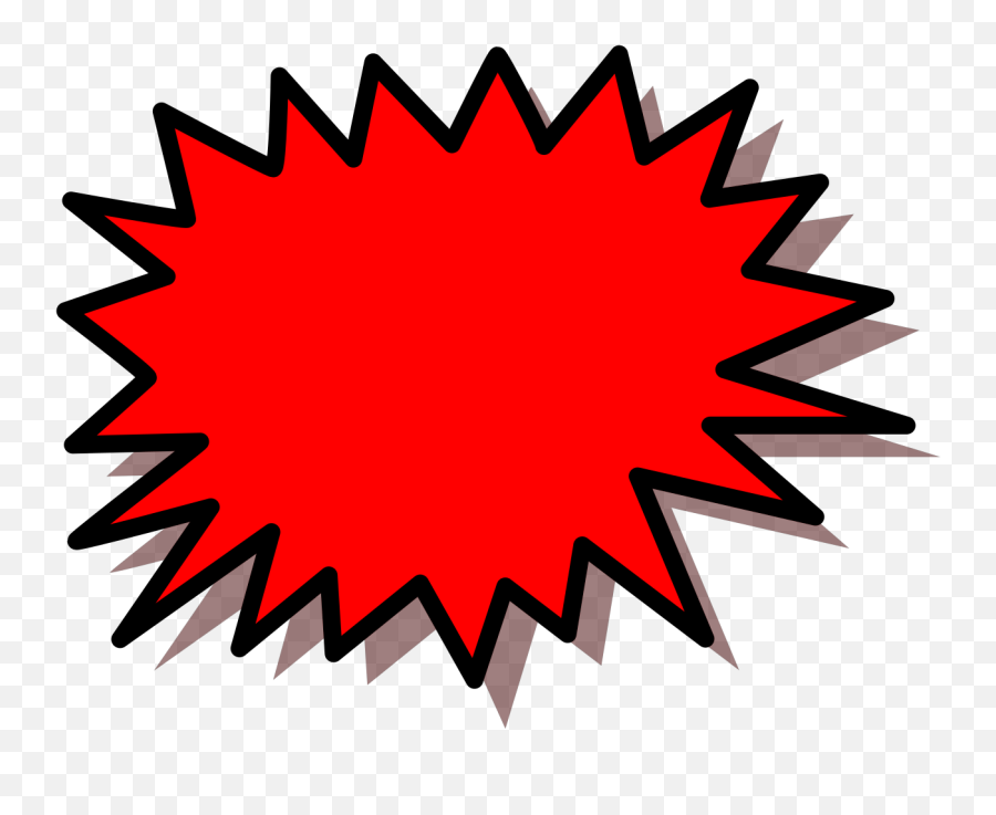 Red Explosion Blank Pow Svg Vector Red Explosion Blank Pow Emoji,Pow Clipart
