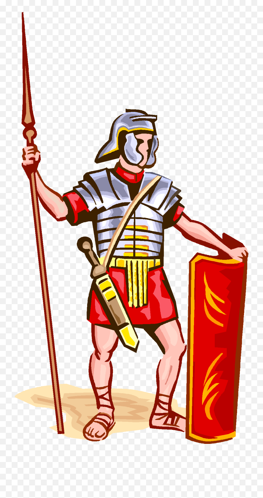 Roman Soldier Transparent Full Size Png Download Seekpng Emoji,Spear Transparent