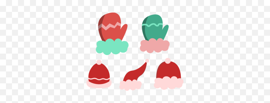 Christmas Hats Gloves Illustrations Set Graphic By Emoji,Christmas Hats Png