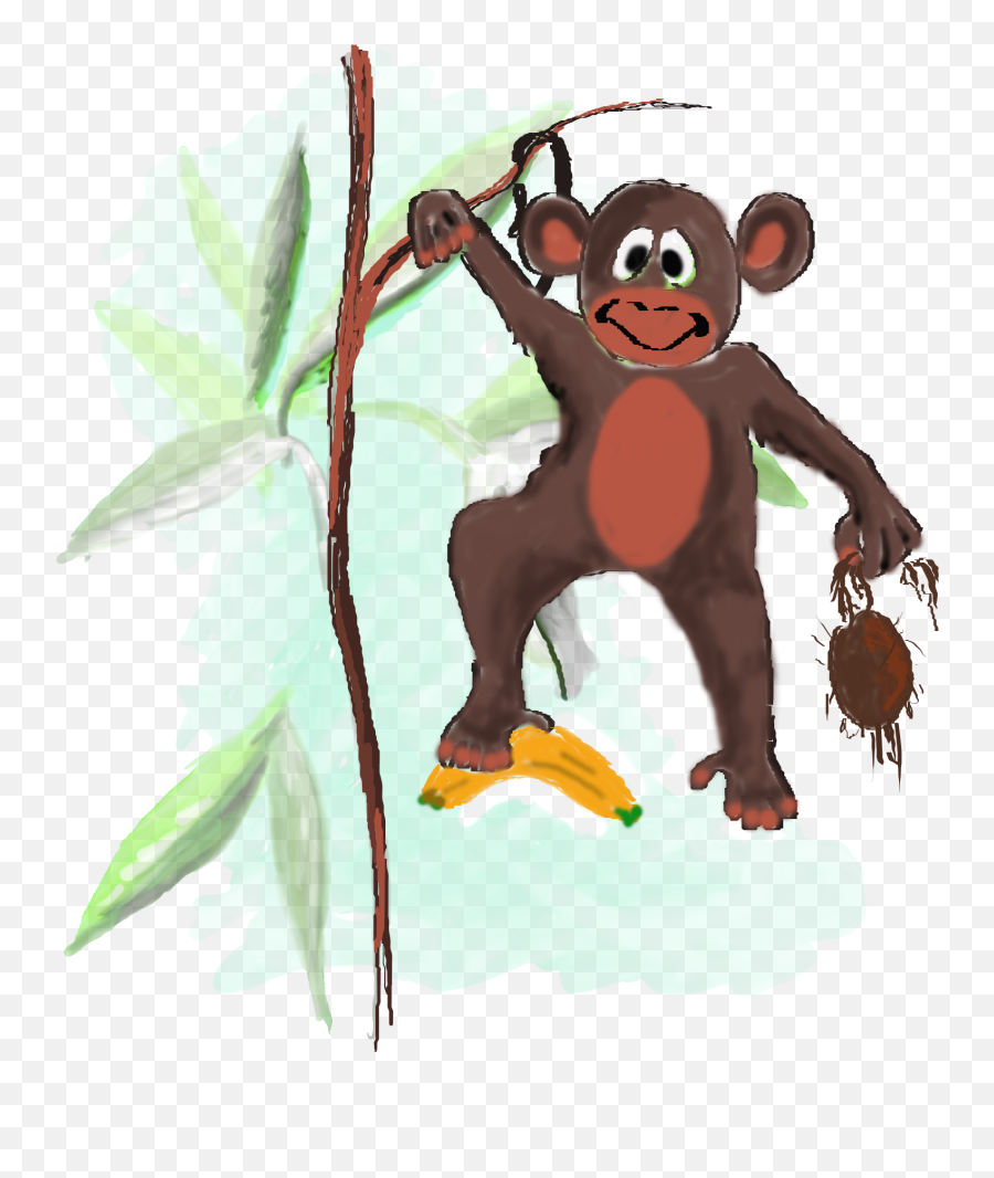 Clipart Of The Monkey On A Tree Free Image Download Emoji,Monkeys Clipart