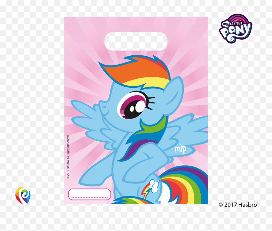 6 My Little Pony Plastic Loot Party Bags Emoji,My Little Pony Birthday Png