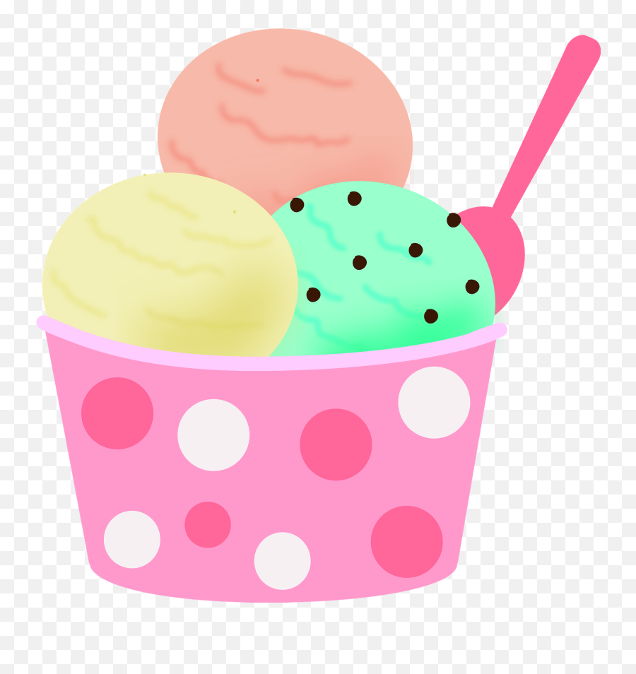 Scoops Of Ice Cream In A Cup Clipart - Ice Cream Cup Clipart Emoji,Ice Cream Clipart
