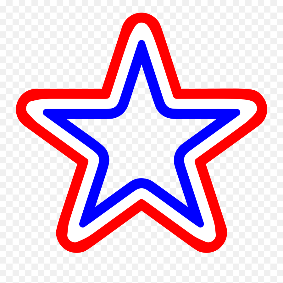Cool Red White And Blue Star Logo - Logodix Emoji,Rounded Star Png