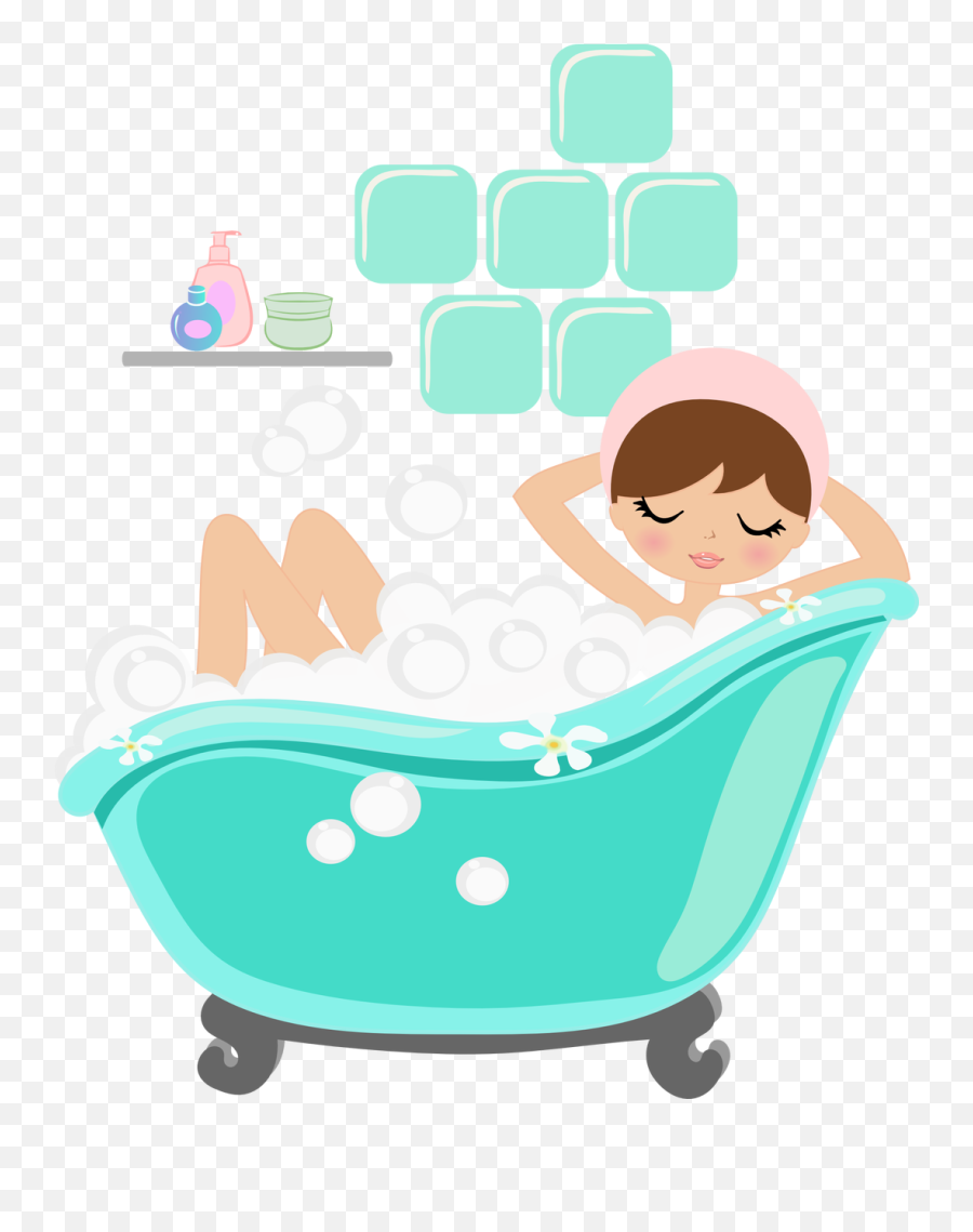 Foamy Bath Tub - Person Taking Bath Bath Emoji,Bath Clipart