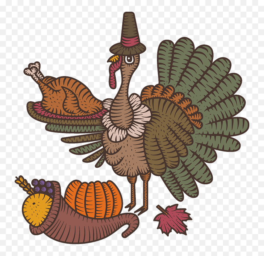 Thanksgiving Turkey Silhouette Clipart - Domestic Turkey Emoji,Thanksgiving Png
