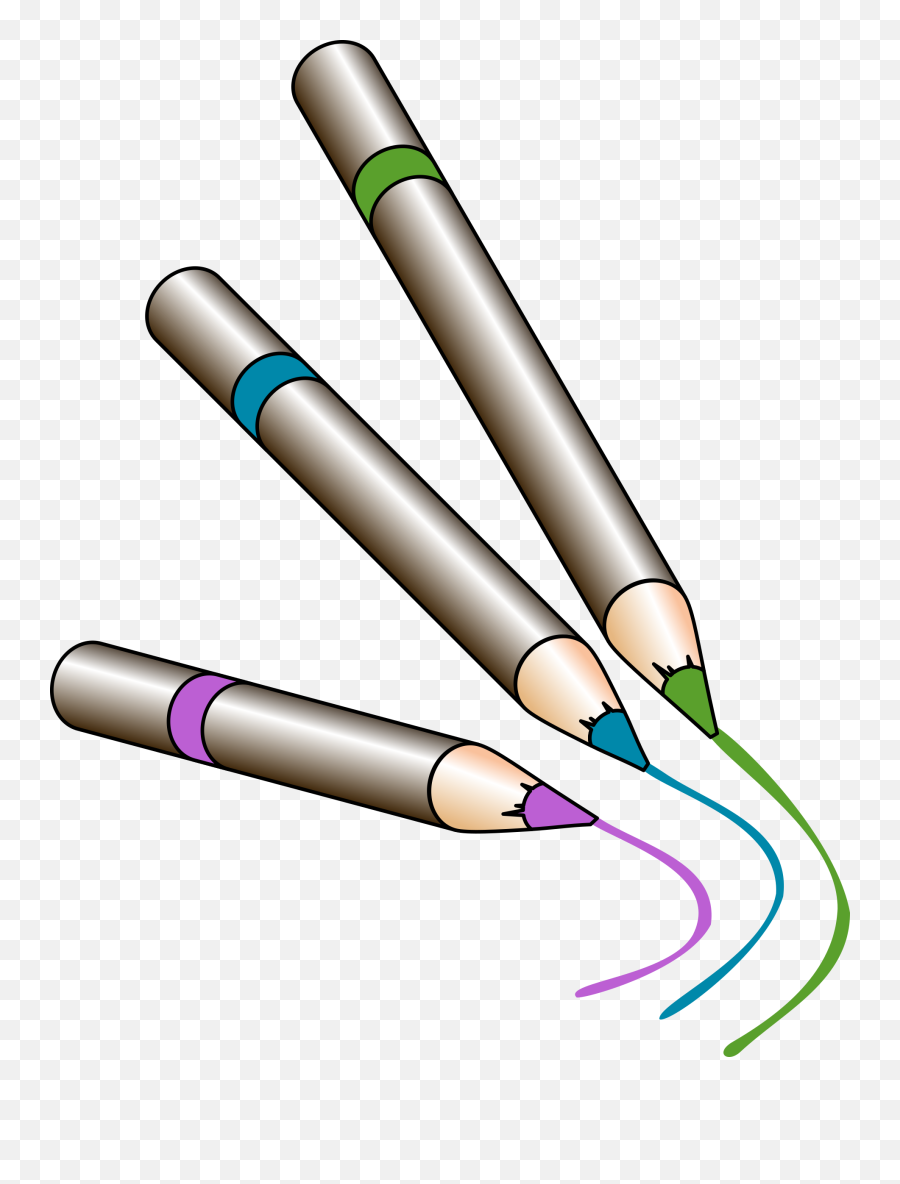 This Nice Colored Pencils Clip - Crayón Vector Emoji,Pencils Clipart