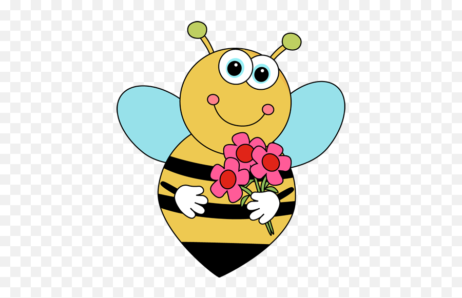 Best Flowers For Bees Clipart - Clipart Best Clipart Best Cartoon With Flowers Emoji,Bees Clipart