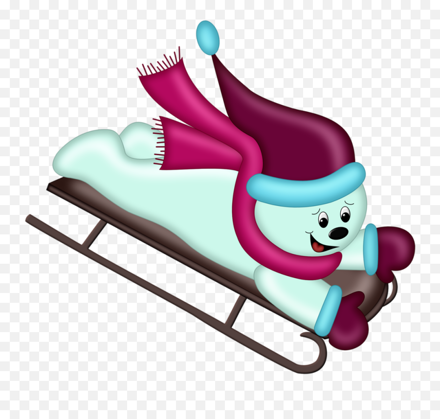 Ski Clipart Snowman Skiing - Snowman On Sled Clipart Emoji,Ski Clipart