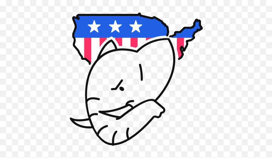 Map Republican Elephant Usa Icon - Free Download Happy Emoji,Republican Elephant Logo