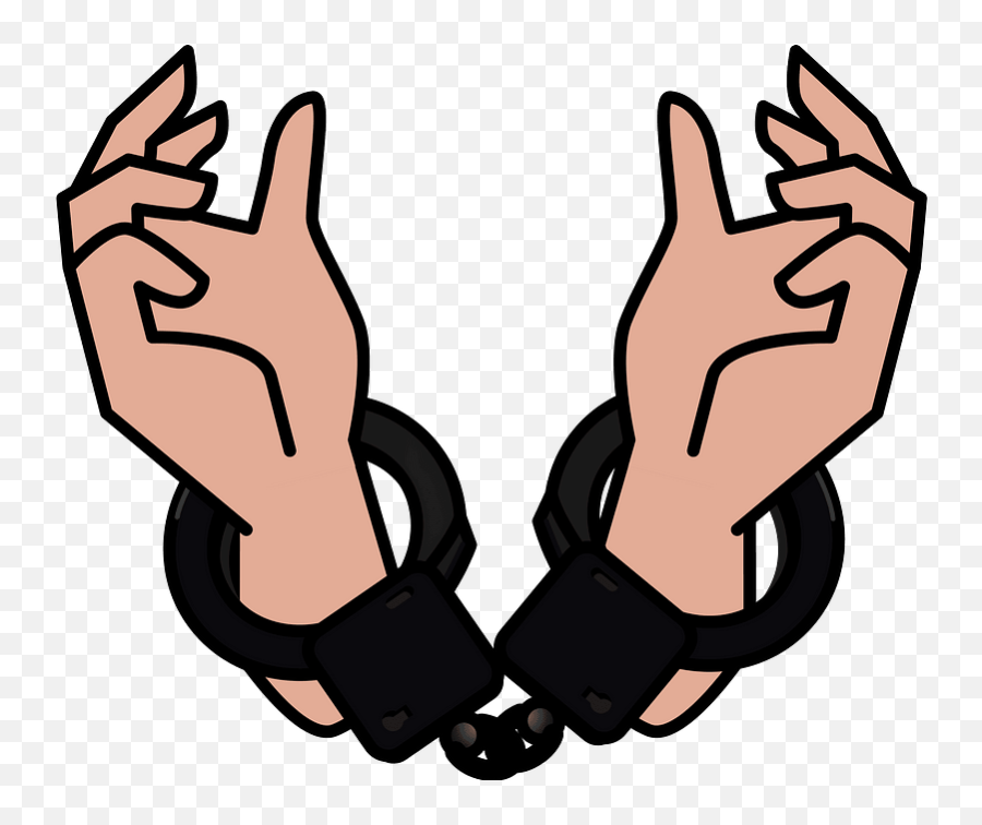 Criminalu0027s Hands Are Handcuffed Clipart Free Download - Hands Being Handcuffed Clipart Emoji,Handcuffs Clipart