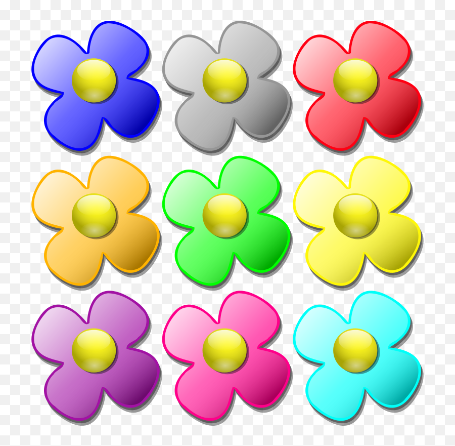 Free Clipart - Page 3 1001freedownloadscom Colored Flowers Clipart Emoji,Free Flower Clipart