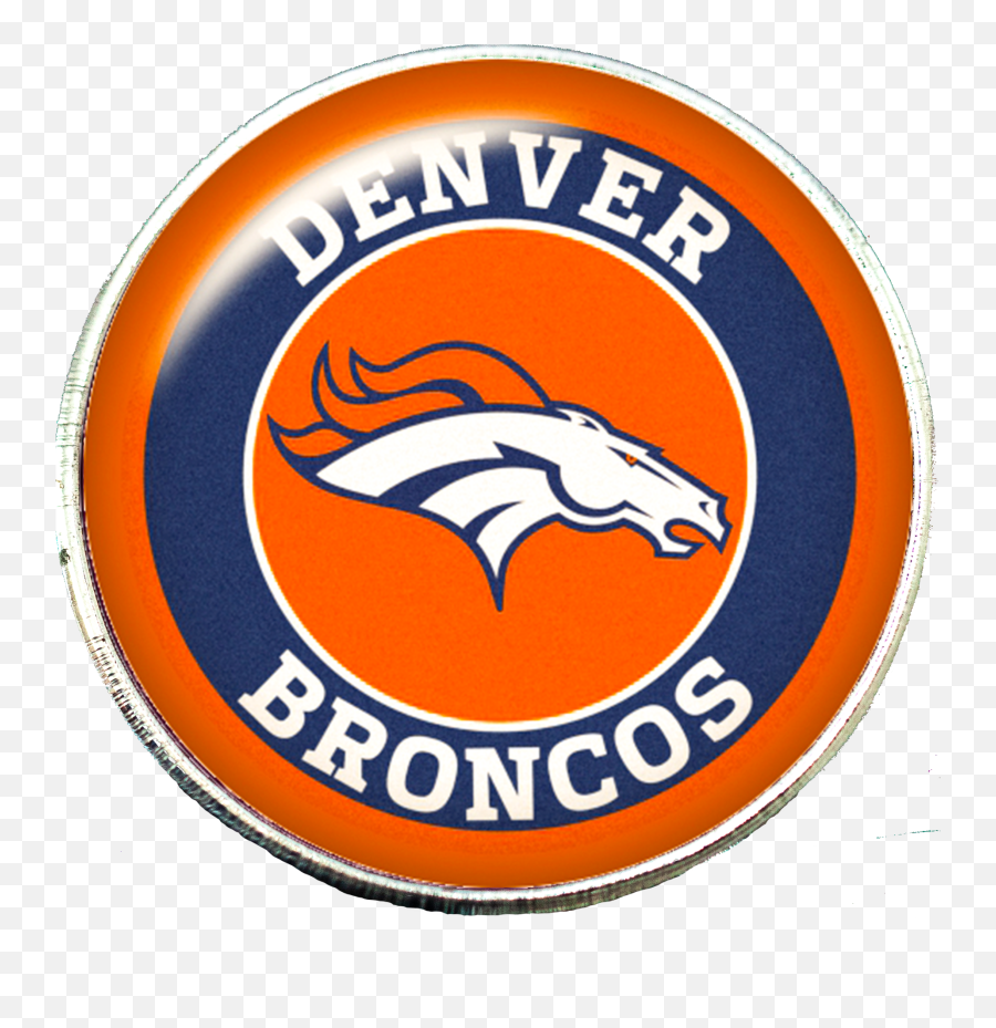 20mm Denver Broncos Nfl Football Logo Snap Charms Tropicaltrinkets - Denver Broncos Emoji,Denver Broncos Logo