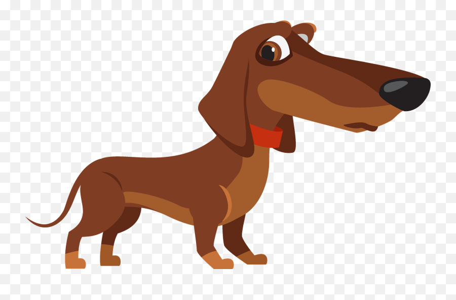 Dachshund Dog Clipart - Weiner Dog Clipart Tranparent Emoji,Dachshund Clipart