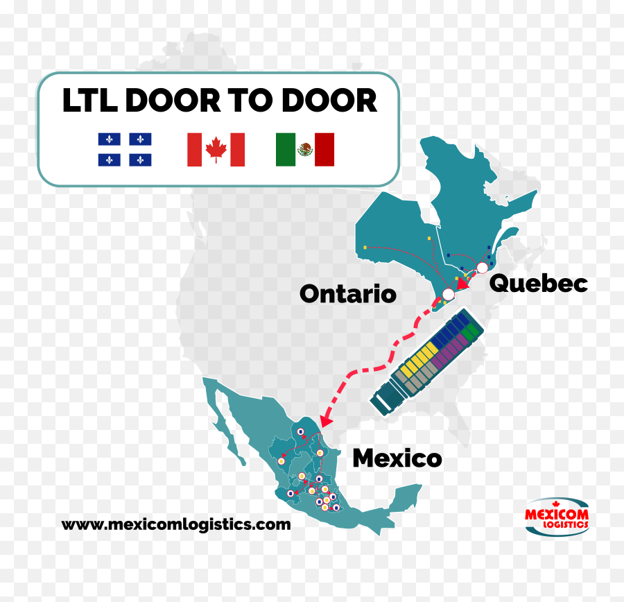 Usa Map With Canada And Mexico Hd Png Download - Full Size Canada To Mexico Shipping Routes Emoji,Usa Map Png