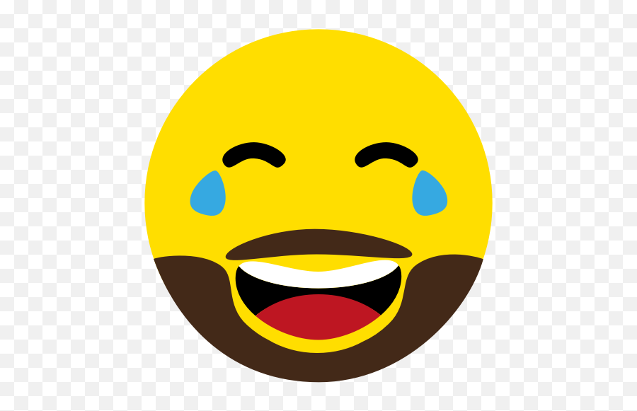 Beard Emoji Face Happy Laugh - Laughing Emoji With Beard,Laughing Emoji Png