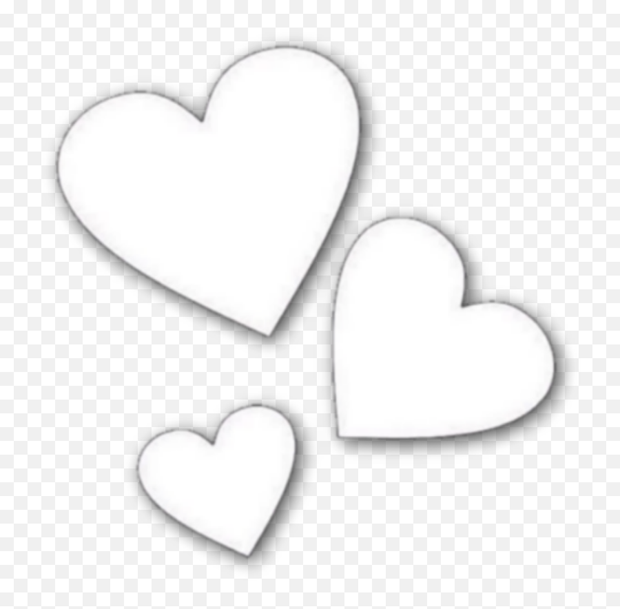 Heart Png Edit White Sticker By Strawberrydanon - White Heart Overlay Emoji,White Heart Transparent