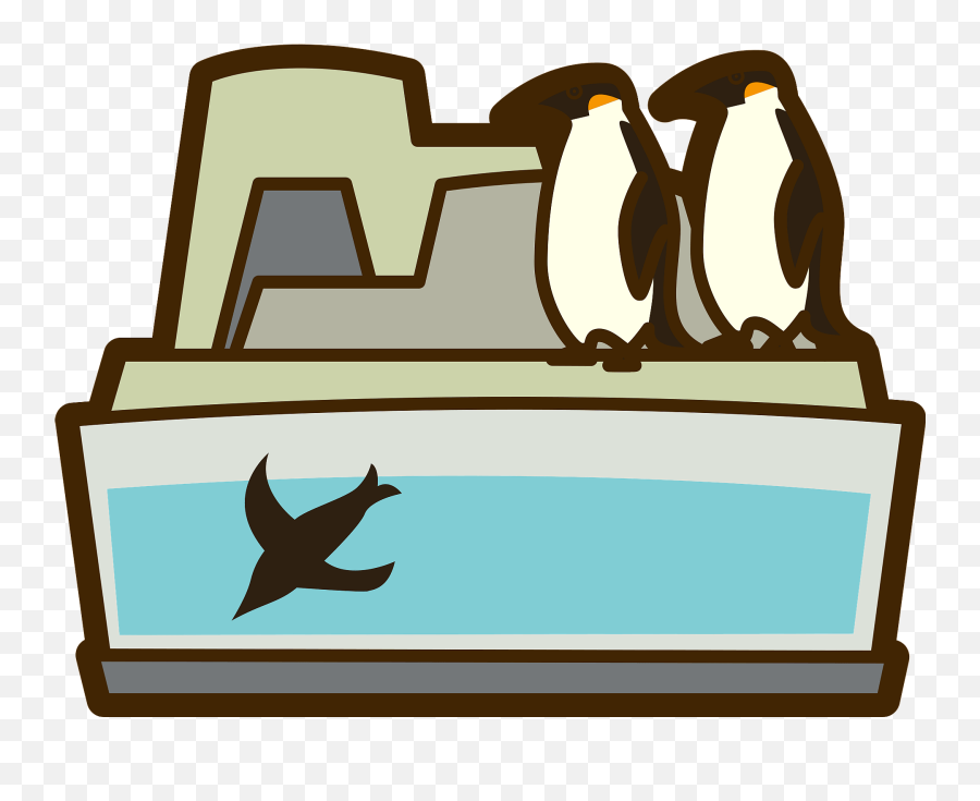 Penguinsu0027 Habitat At The Zoo Clipart Free Download - Bird Emoji,Zoo Clipart